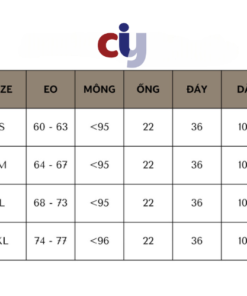 Bảng hướng dẫn chọn size